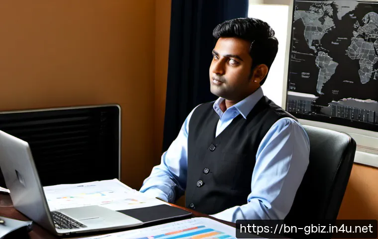 Home 17 글로벌 비즈니스 자격증 취득을 위한 직무 분석 - Photorealistic South Asian Bengali business professional at a clean home-office desk, thoughtfully c...